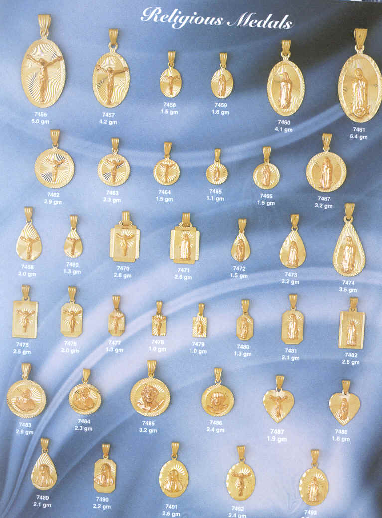 Gold hot sale religious medals